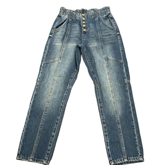 KanCan Denim - Kancan Sz 5/26 High Rise Button Fly Elastic Paperbag Waist Skinny Jeans